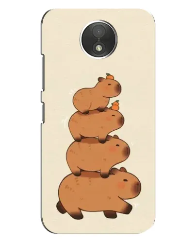 Чехол для Motorola Moto C (XT1750) с картинкой «Башня из капибар»