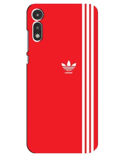 Чехол для Motorola MOTO E 2020 с картинкой «Красный минимализм Adidas»