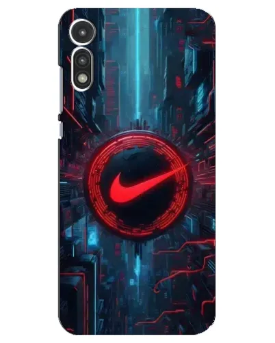Чехол для Motorola MOTO E 2020 с картинкой «Техногенный стиль Nike»