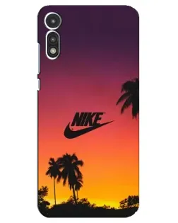Чехол для Motorola MOTO E 2020 с картинкой «Nike на закате солнца»