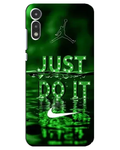 Чехол для Motorola MOTO E 2020 с картинкой «Зеленый неоновый Nike»
