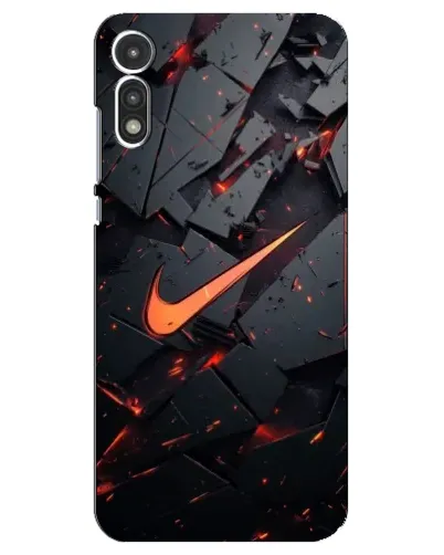Чехол для Motorola MOTO E 2020 с картинкой «Nike — эффект разломов»