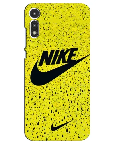 Чехол для Motorola MOTO E 2020 с картинкой «Желтый текстурный Nike»