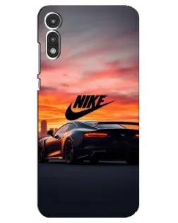Чехол для Motorola MOTO E 2020 с картинкой «Nike и суперкар»
