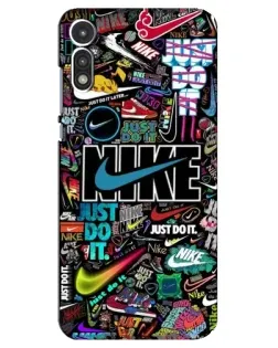 Чехол для Motorola MOTO E 2020 с картинкой «Яркий коллаж Nike»