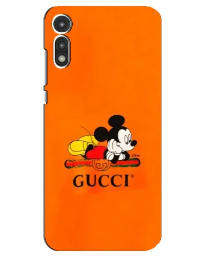 Чехол для Motorola MOTO E 2020 с картинкой «Микки Маус Gucci — оранж» Чехол для Motorola MOTO E 2020 с картинкой «Микки Маус Gucci — оранж»