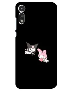 Чехол для Motorola MOTO E 2020 с картинкой «My Melody и Kuromi»