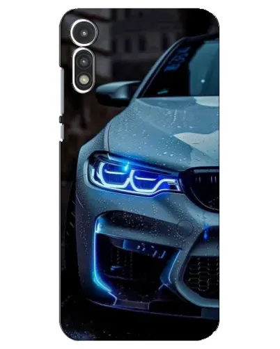 Чехол для Motorola MOTO E 2020 с картинкой «Взгляд BMW с синими фарами» Чехол для Motorola MOTO E 2020 с картинкой «Взгляд BMW с синими фарами»