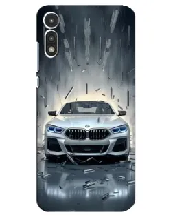 Чехол для Motorola MOTO E 2020 с картинкой «BMW в свете фар»