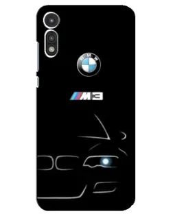 Чехол для Motorola MOTO E 2020 с картинкой «Минималистичный принт BMW M3»
