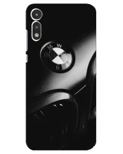 Чехол для Motorola MOTO E 2020 с картинкой «Эмблема BMW — макро»