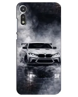 Чехол для Motorola MOTO E 2020 с картинкой «BMW сквозь туман»