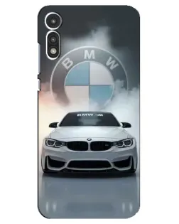 Чохол для Motorola MOTO E 2020 з картинкою «BMW в білому диму»