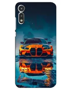 Чохол для Motorola MOTO E 2020 з картинкою «BMW — золота емблема»