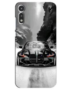 Чохол для Motorola MOTO E 2020 з картинкою «BMW — акварельний дрифт»