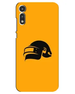 Чехол для Motorola MOTO E 2020 с картинкой «PUBG — золотой шлем»