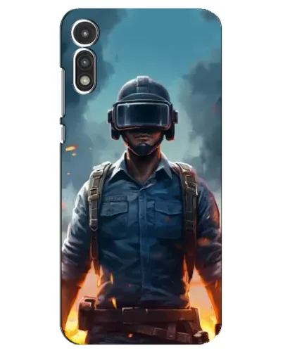 Чехол для Motorola MOTO E 2020 с картинкой «PUBG — реалистичный герой»