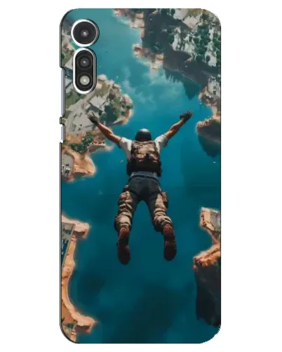 Чехол для Motorola MOTO E 2020 с картинкой «PUBG — свободное падение»