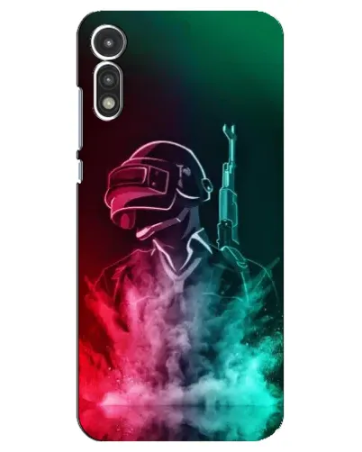 Чехол для Motorola MOTO E 2020 с картинкой «PUBG — огненный воин»