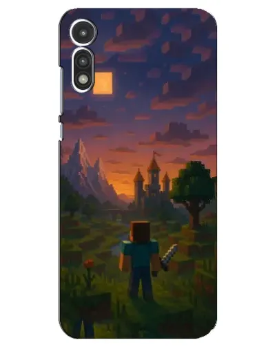 Чехол для Motorola MOTO E 2020 с картинкой «Стив у башни»
