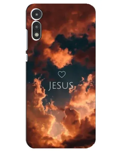 Чехол для Motorola MOTO E 2020 с картинкой «Сияние Имени Jesus»