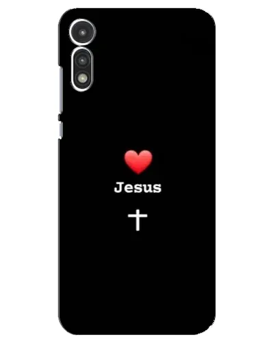 Чехол для Motorola MOTO E 2020 с картинкой «Сердце - Jesus»