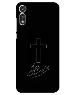 Чохол для Motorola MOTO E 2020 з картинкою «Графічний хрест Jesus»