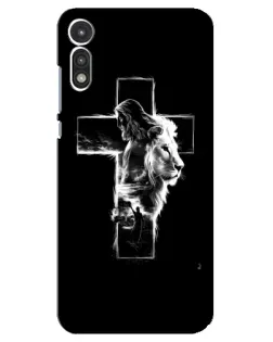 Чохол для Motorola MOTO E 2020 з картинкою «Сяючий хрест Jesus»