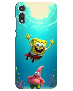 Чохол для Motorola MOTO E 2020 з картинкою «Спанч Боб під водою»