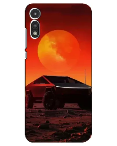 Чехол для Motorola MOTO E 2020 с картинкой «Cybertruck на Марсе»