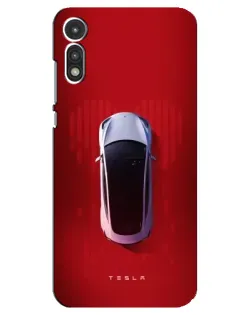 Чехол для Motorola MOTO E 2020 с картинкой «Tesla Top View»