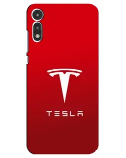 Чехол для Motorola MOTO E 2020 с картинкой «Tesla Red Classic»