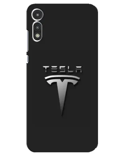 Чехол для Motorola MOTO E 2020 с картинкой «Стальной логотип Tesla»