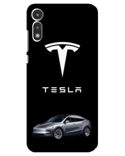 Чехол для Motorola MOTO E 2020 с картинкой «Tesla Model Y»