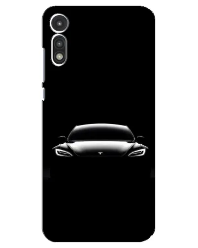 Чехол для Motorola MOTO E 2020 с картинкой «Фары Tesla Night»