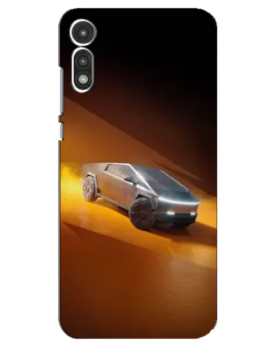 Чехол для Motorola MOTO E 2020 с картинкой «Cybertruck в пустыне»