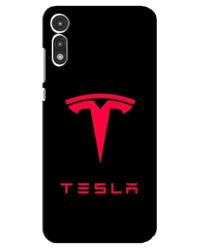 Чехол для Motorola MOTO E 2020 с картинкой «Tesla Red Logo»