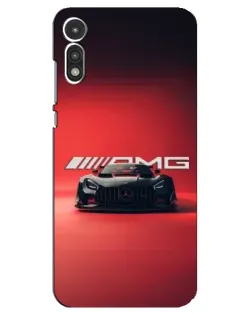 Чехол для Motorola MOTO E 2020 с картинкой «Mercedes AMG — красная линия»