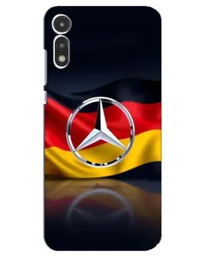 Чехол для Motorola MOTO E 2020 с картинкой «Mercedes — флаг Германии»