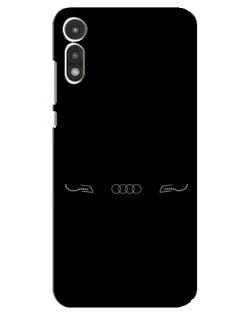 Чехол для Motorola MOTO E 2020 с картинкой «Audi — световой подпись»