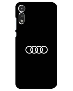 Чехол для Motorola MOTO E 2020 с картинкой «Audi White Logo»