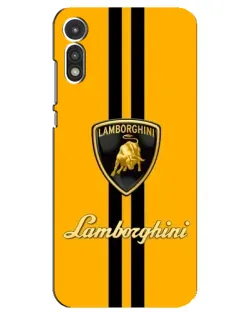 Чохол для Motorola MOTO E 2020 з картинкою «Lamborghini Stripe жовтий»