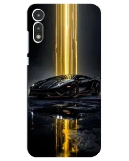 Чехол для Motorola MOTO E 2020 с картинкой «Ночной Lamborghini драйв»