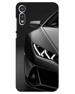 Чехол для Motorola MOTO E 2020 с картинкой «Lamborghini фары детализация»