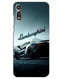 Чехол для Motorola MOTO E 2020 с картинкой «Классическая надпись Lamborghini»
