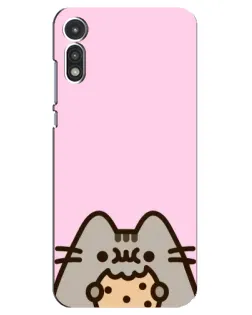 Чохол для Motorola MOTO E 2020 з картинкою «Pusheen та печиво»