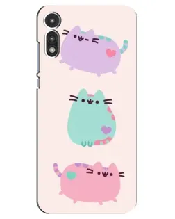 Чехол для Motorola MOTO E 2020 с картинкой «Pusheen трио»