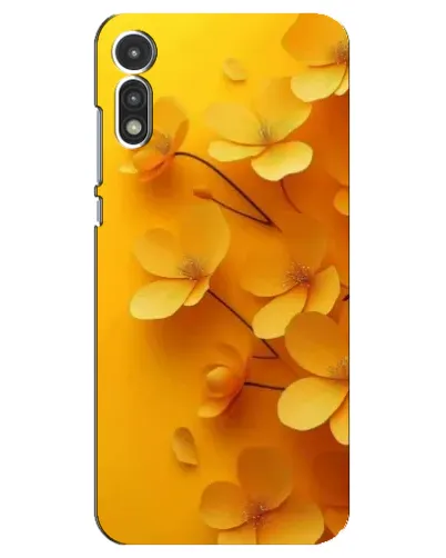 Чехол для Motorola MOTO E 2020 с картинкой «Золотые лепестки»