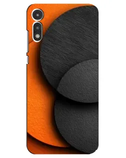 Чехол для Motorola MOTO E 2020 с картинкой «Геометрия оранжевых кругов»