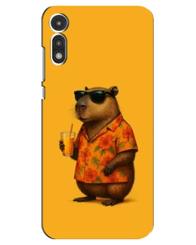 Чехол для Motorola MOTO E 2020 с картинкой «Капибара на отдыхе»